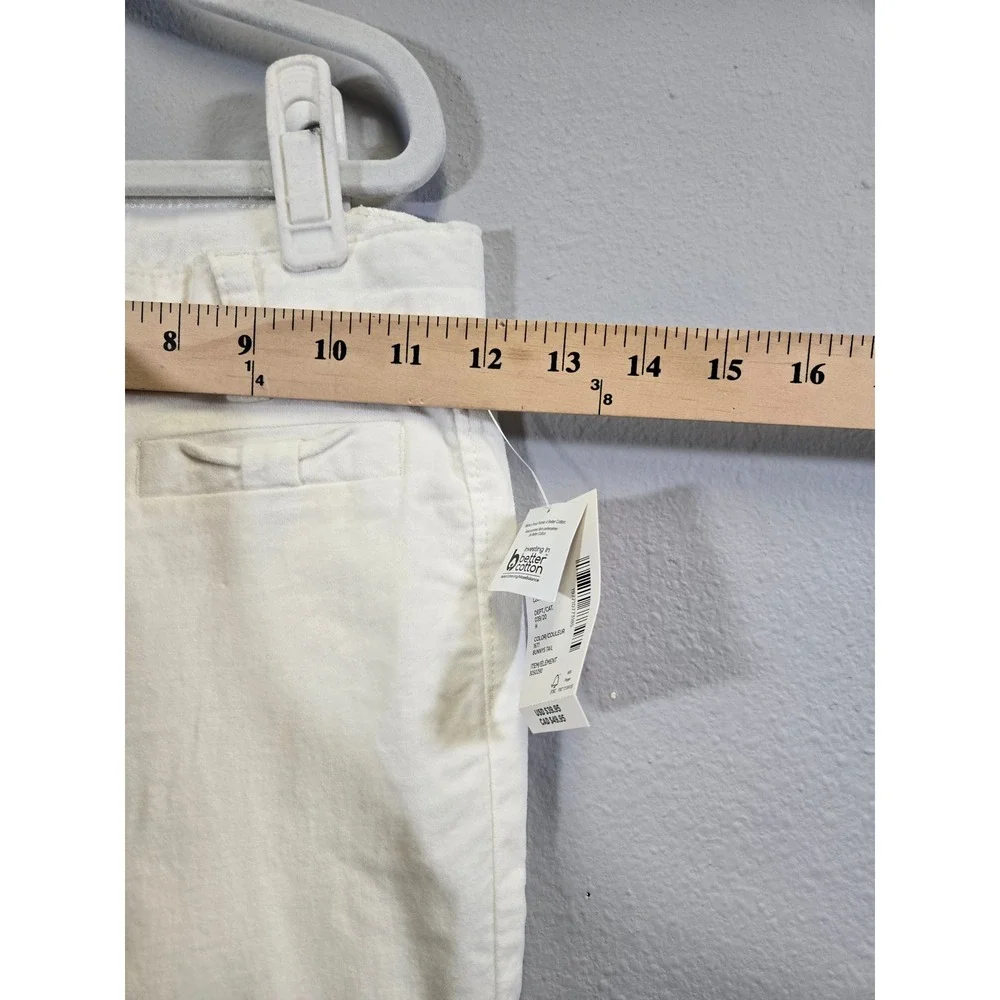 Gymboree White Corduroy Bow Pocket Flare Leg Pants Size 8
